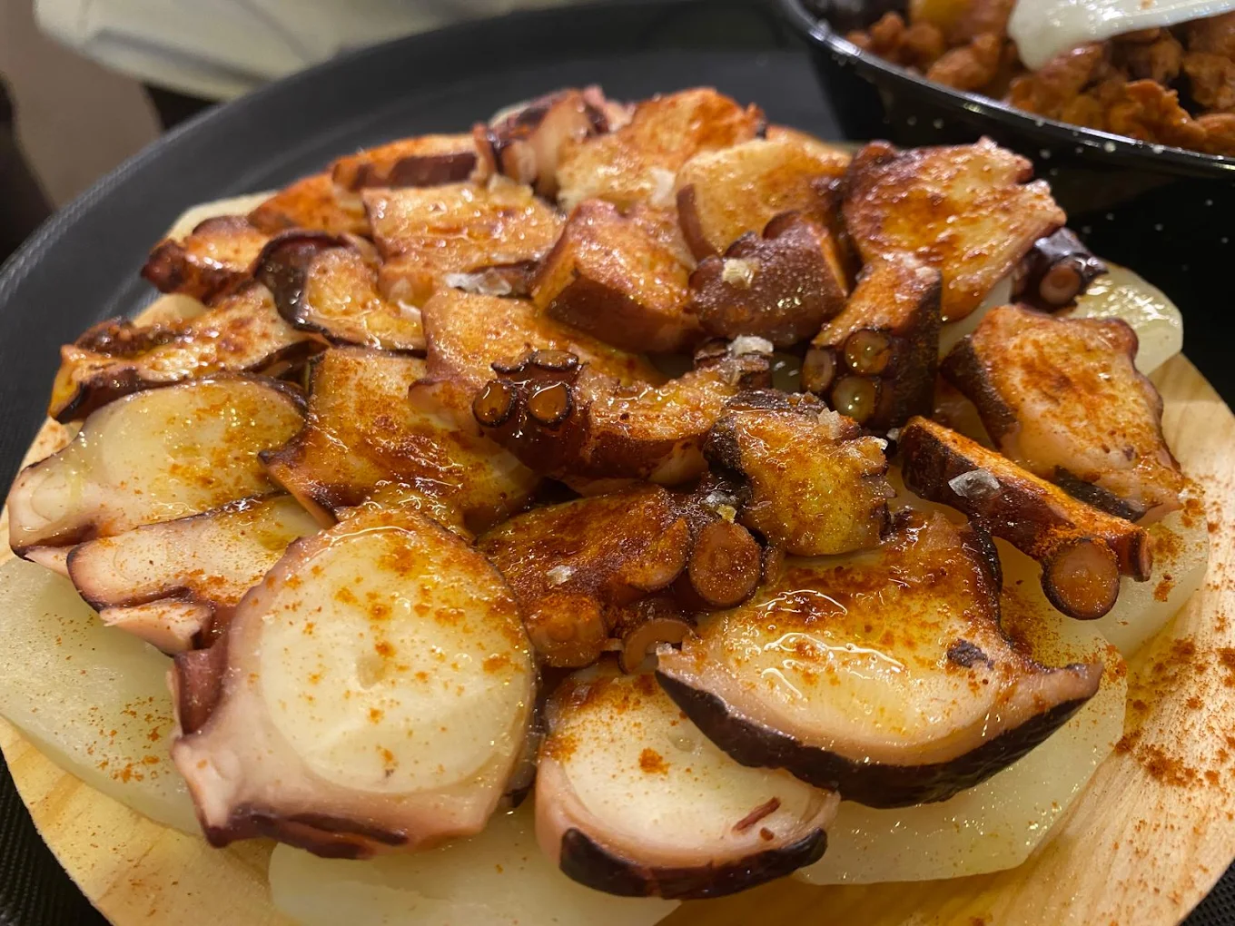 Pulpo a feira en Os Petiscos de Margarita